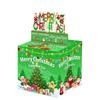 Party Christmas Theme Gift Box Green Gradient Tree Design Celebrations Holiday