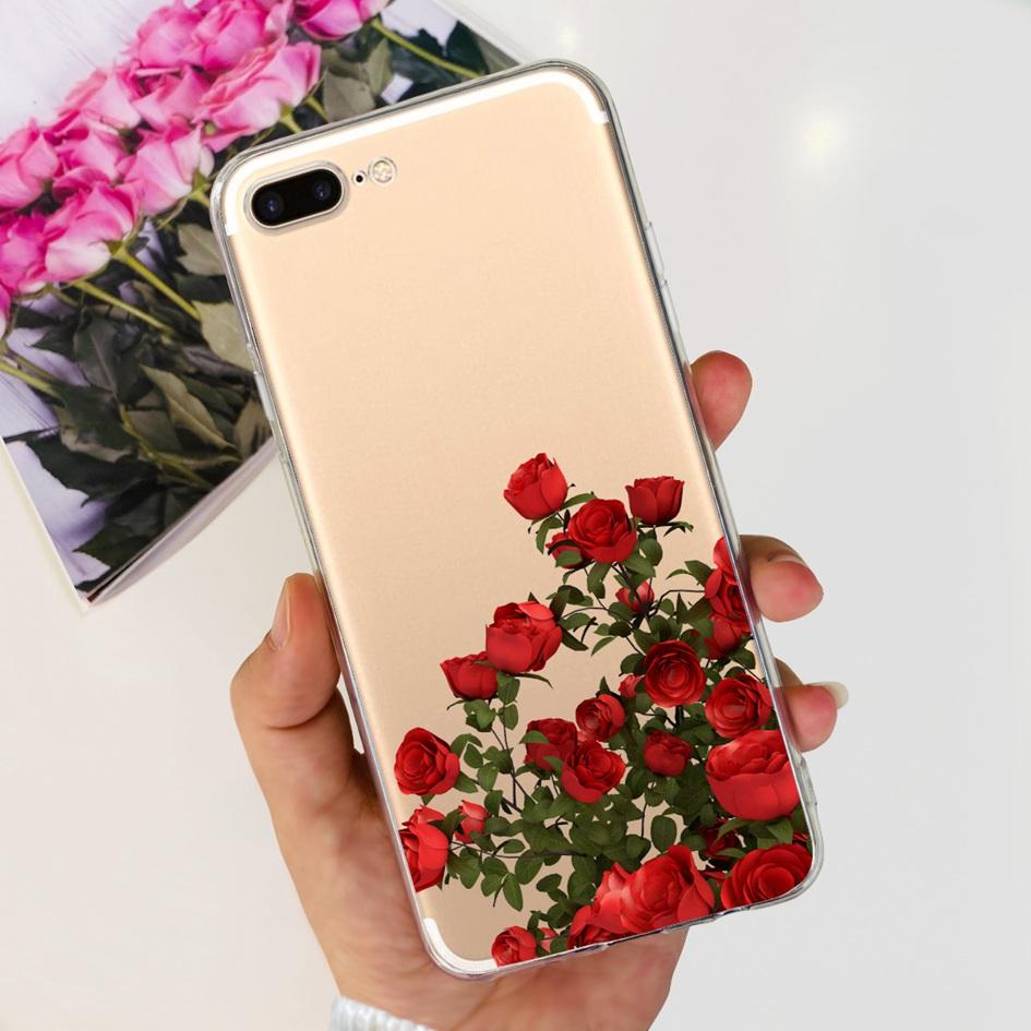 Case For Apple iPhone 7 8 Plus Cover Cute Butterfly Flower Silicone Soft Funda Protector Coque For iPhone 7 8 7plus 8plus Bumper