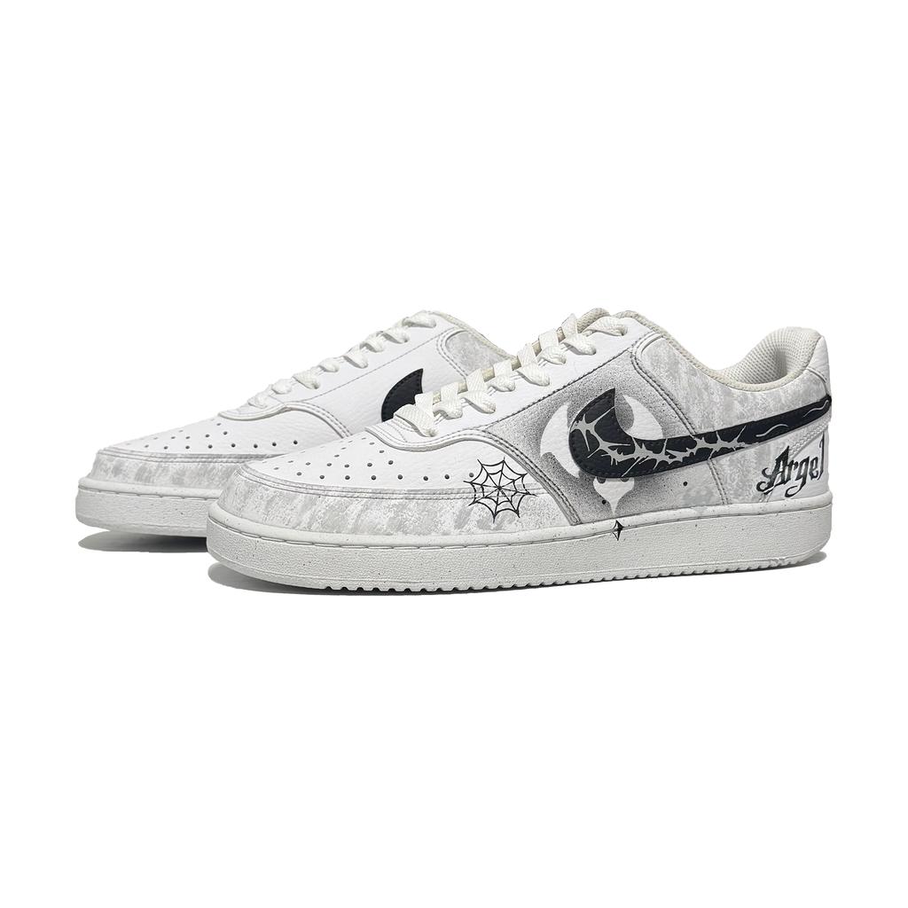 Nike Court Vision 1 Dark Thorn Легкие и дышащие Низкие кеды для скейтбординга Мужские Черно-белые DH2987-101(Команда61-)