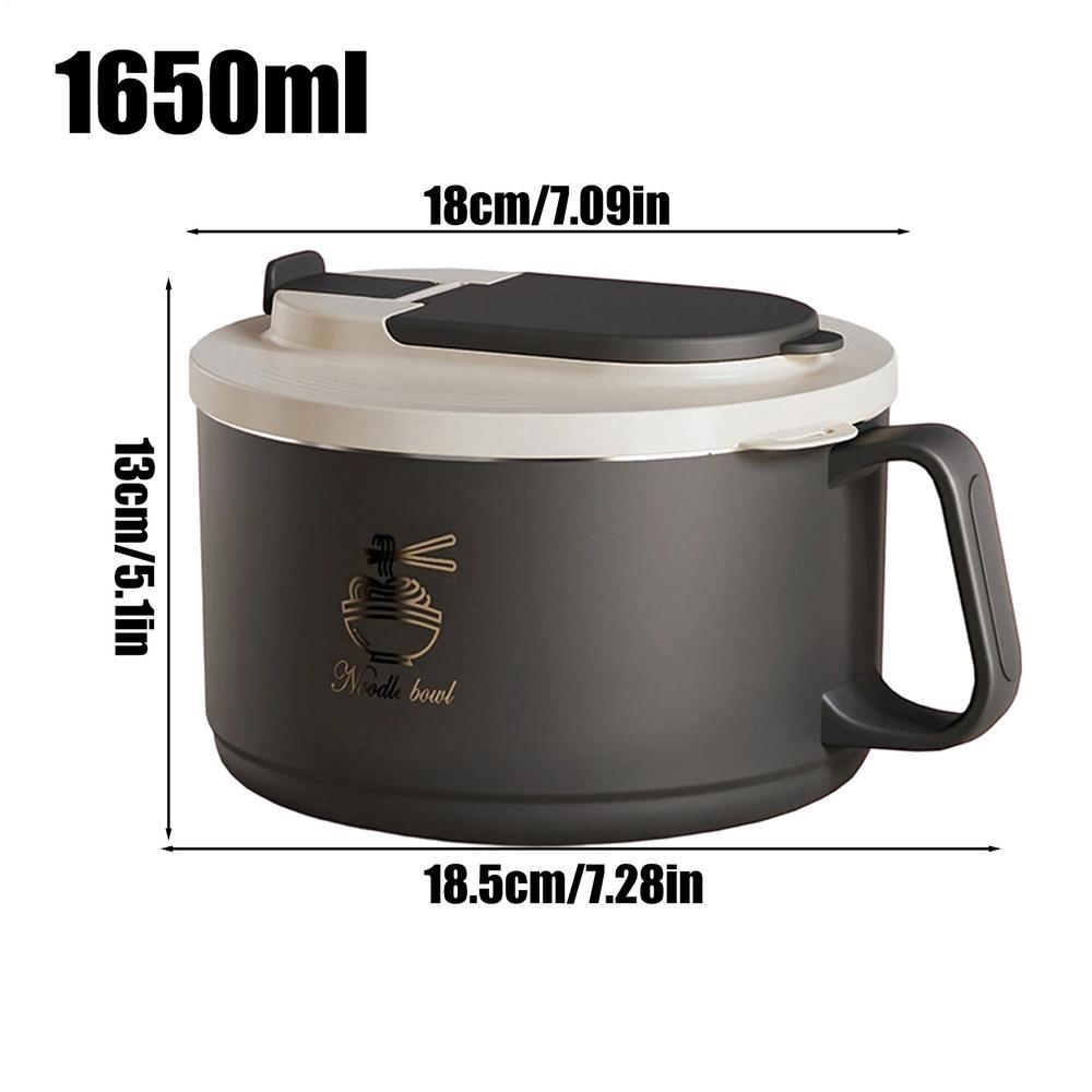 Lunch Container 1650ml with Folding Cutlery Leakproof Lunch Salad Bowl Soup Containers for Fruit Salad Home Office School