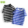 Полосатая футболка, детская летняя футболка, новая детская с коротким рукавом, высокое качество