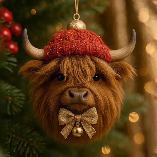 Forest Animal Acorn Ornaments Acrylic Pine Cone Animal Christmas Tree Decoration Rustic Nature-Themed Home Decor for Animal Lovers