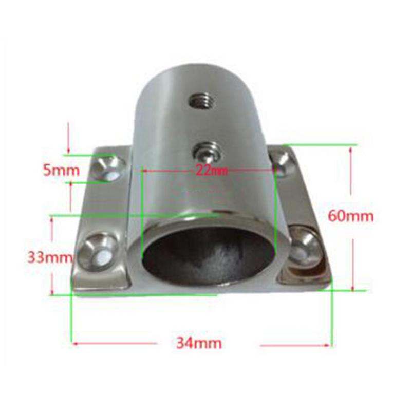 Marine Boat Hand Rail Fitting 90 Degree Stanchion Base for 7/8" 22mm Tube
