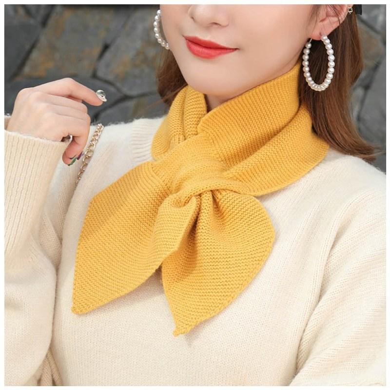 1pcs New Women Casual Cross Fishtail Scarf Straps Shawl Ladies Autumn Winter Scarf Soft Neck Scarf Girls Knitted Sweater Bowtie