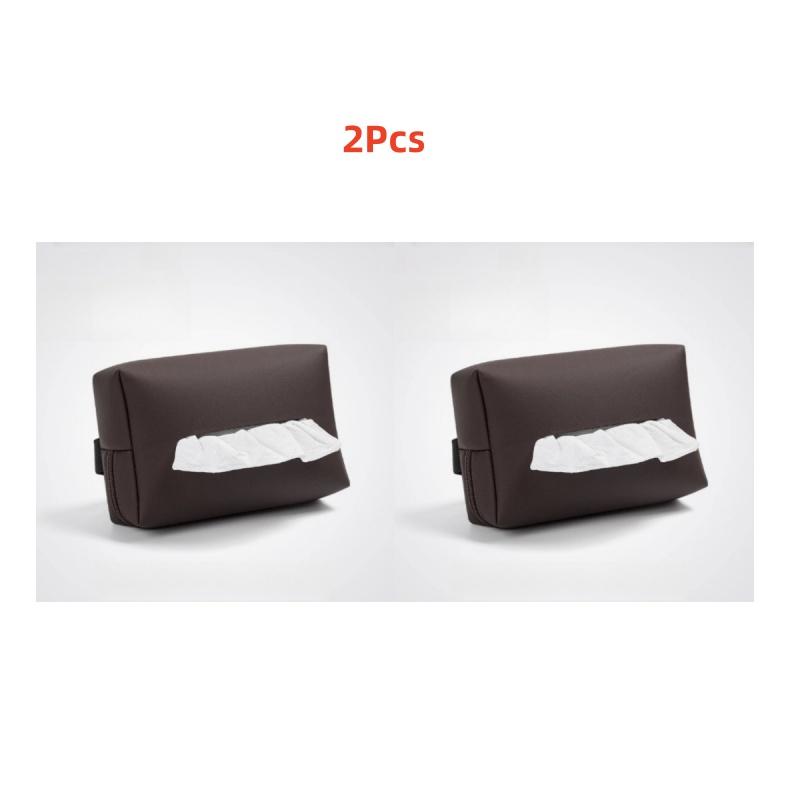 For Car Tissue Box Armrest Box Tissue Bag Car Seat Back Hanging Sun Visor Tissue Bag Storage Car Accessories