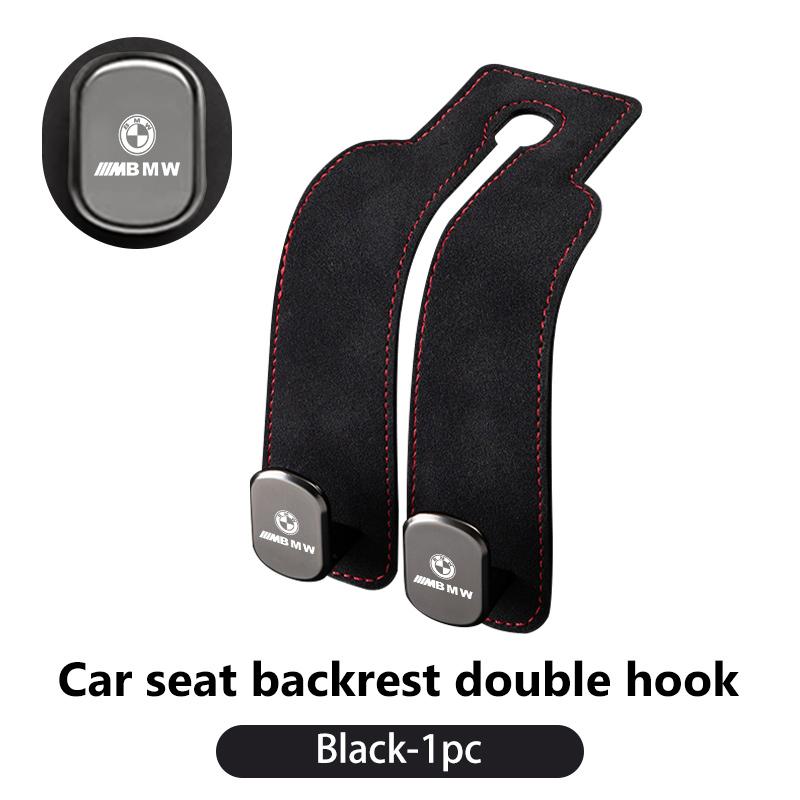 Car Suede Double Hook Rear Seat Backrest Organizer Storage Hanger For BMW Performance M E87 E30 E46 E28 F35 G20 E93 F20 X3 X
