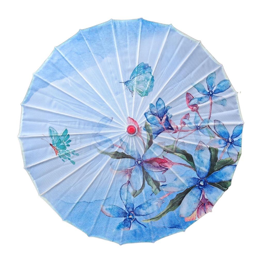 Waterproof Silk Cloth Women Umbrella Rain Proof Costume Parasol Flower Oil Paper Umbrella Party
