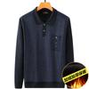 Men's Plus Velvet Sweater for Winter - Warm Knitwear for Middle-Aged and Elderly