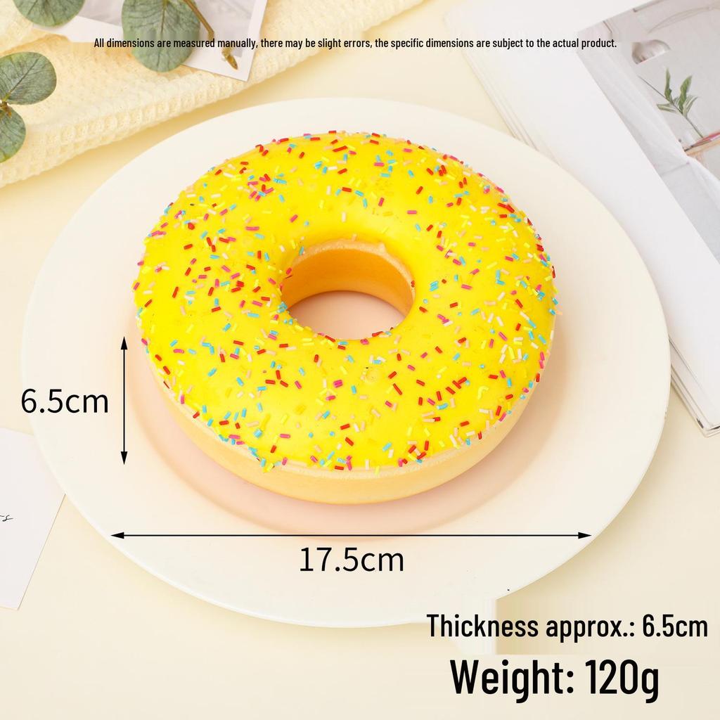 Large 17cm Sprinkle Donut Simulation Model Ornament