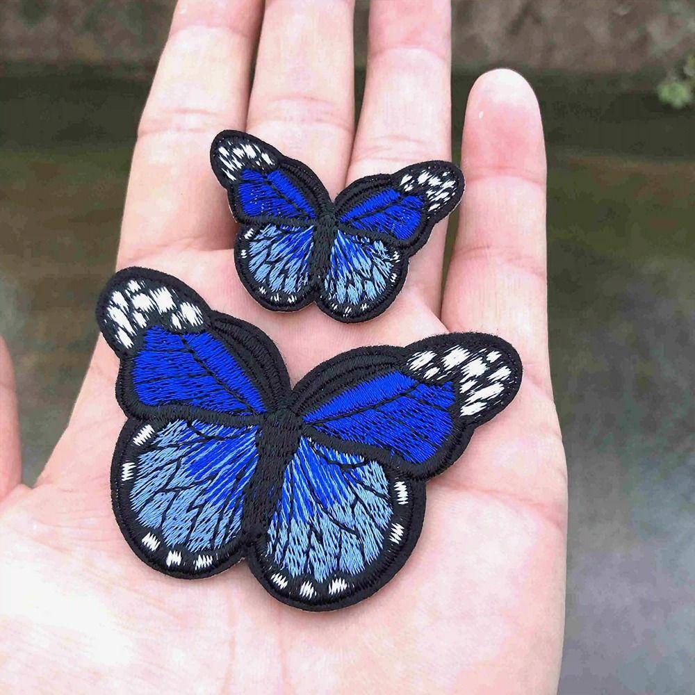 12 шт. Сетчатые вышитые патчи-бабочки для DIY одежды, шляп, юбок, леггинсов, заколок для волос