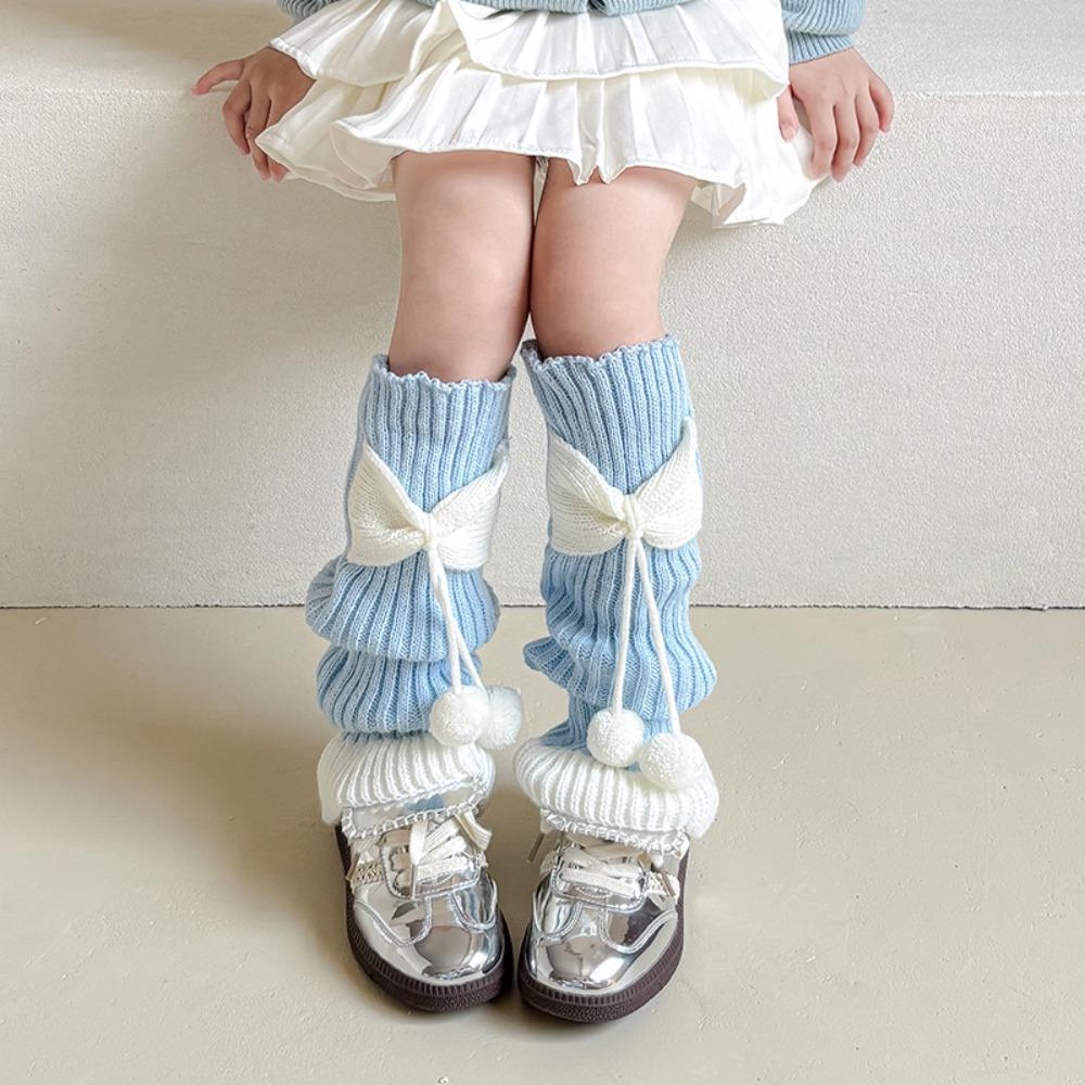 Ruffles Warm Leg Cover Bow Children's Long Socks Kawaii Leg Warmers Socks Y2k Girls