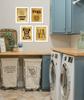 Inkdotpot 4 Piece Laundry Poster for Laundry Room Decor Wash Dry Fold Repeat , Laundry Room Posters Wall Art