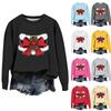 Women's Fashion Casual Long Sleeve Loose Christmas Printed Sweatshirt