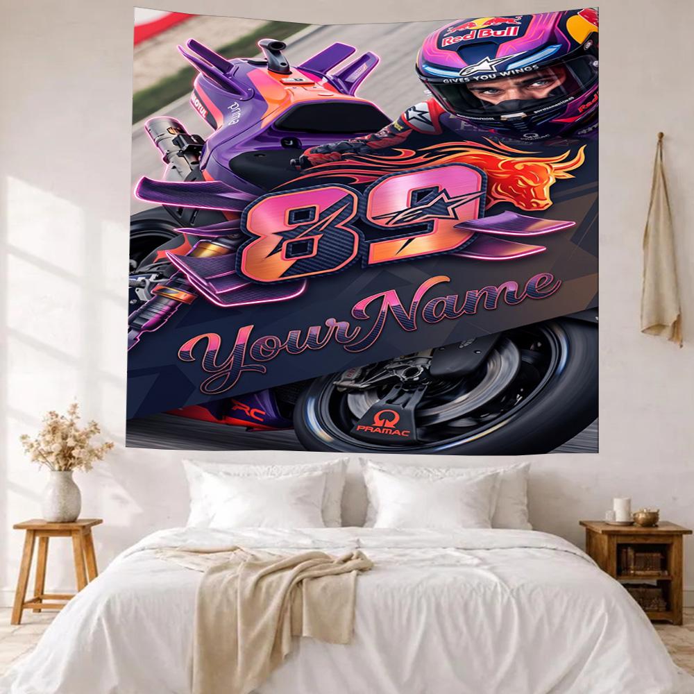 Jorge Lorenzo Custom Your Name Wall Decor Tapestry Art For Pet Memorial Birthdaywedding Party Backdrop Family Gift