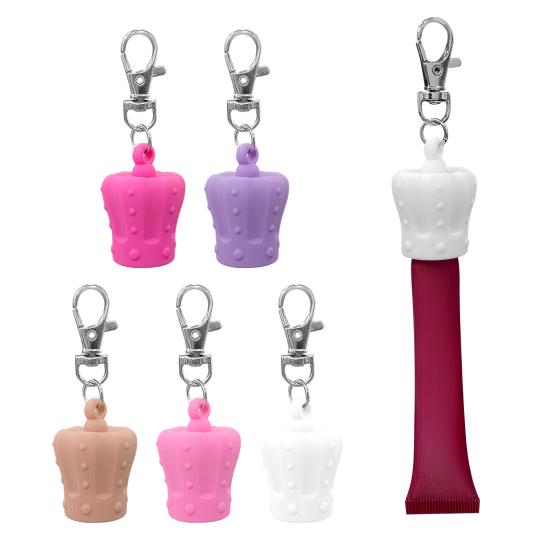 Брелок в виде помады, силиконовая шляпа-корона, брелок в виде помады, сумки, рюкзаки, портативный, универсальный аксессуар