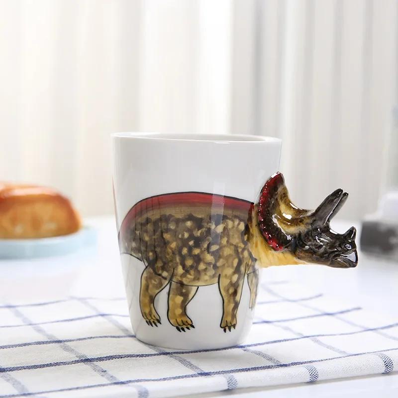 3D трехмерная чашка для воды с изображением животных из мультфильма, высокотемпературная керамическая кружка для молока, кофе, чая, детей, кружка для воды, домашняя кружка