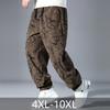 Большие размеры 4XL-10XL Модные мешковатые брюки Мужская одежда Повседневные длинные брюки на резинке