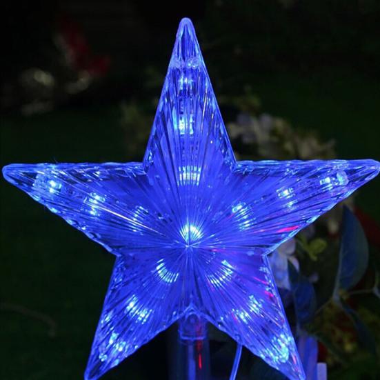 Рождественская елка Топпер Звезда со светодиодной подсветкой IP65 Водонепроницаемый энергосберегающий светящийся пятиконечный звездный праздничный орнамент