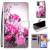 For Redmi 13C Note 13 12 11 10 Pro Xiaomi Poco X4 X3 NFC X5 Pro M6 Beauty Flowers Pattern PU Leather Card Holder Flip Wallet Kickstand Phone Casing