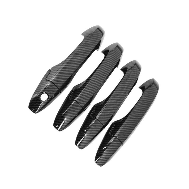 Car Decoration Door Bowl Handle Cover For Honda CRV 2007-2011 Silver Carbon Fiber Cars Accessories Styling Upgrade
