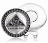 Golf Marker with Hat Freemason Golf Tournament E0009 Clip, Magnetic, Emblem, Alloy, Prize/Gift
