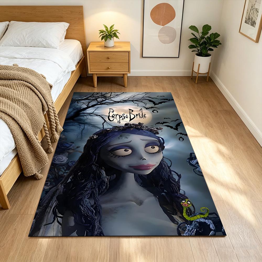 Corpse Bride Eternal Love In Graveyard Non-Slip Home Carpet Design for Office Decor Living Room Bedroom Gift