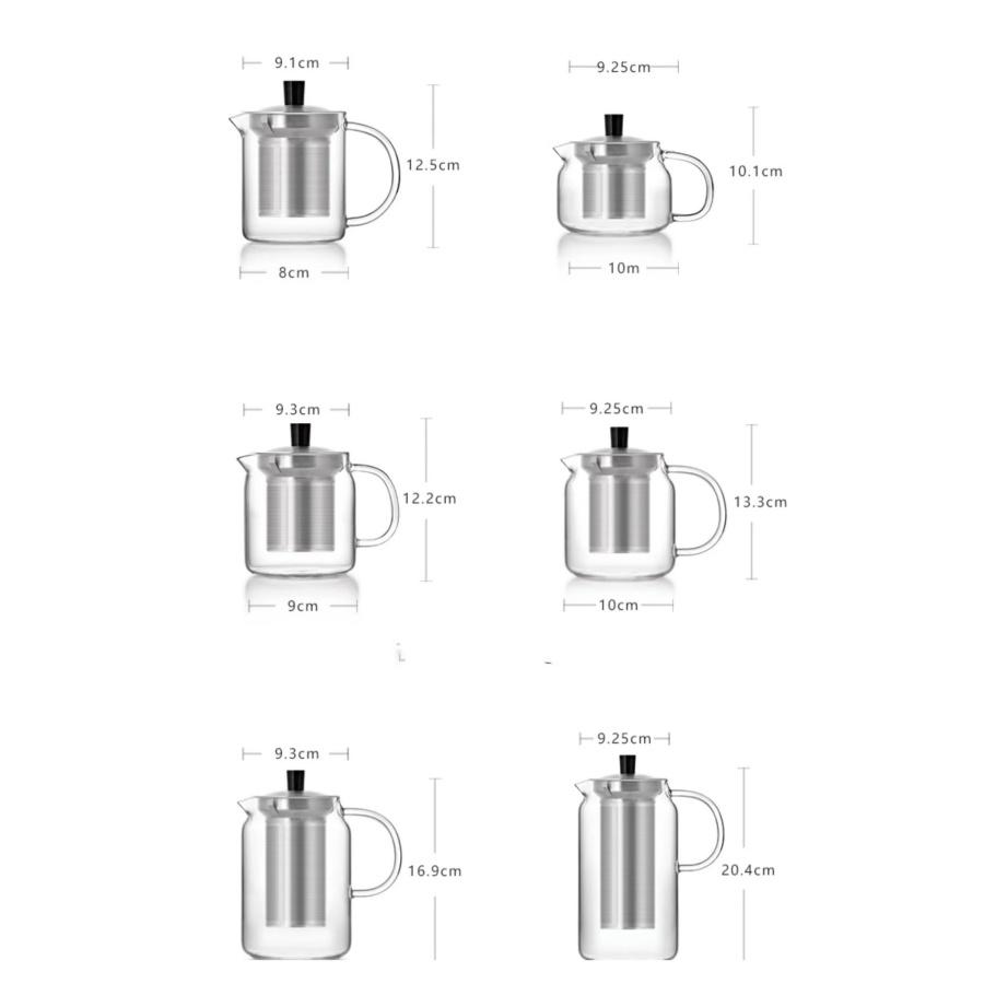 SAMADOYO Heat-resistant Glass Teapot, Tea Pot, Tea Water Separation and Filtration, Household High-capacity Tea Set, Tea Set