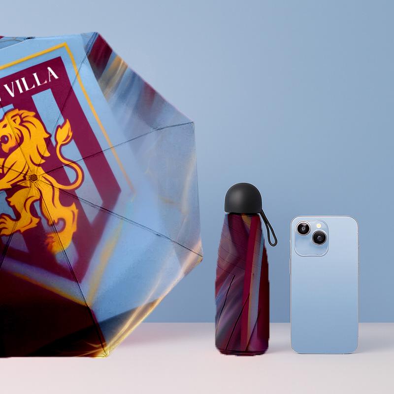 Мини 5-складной карманный зонт Aston Villa Football Компактный Легкий Защита от УФ-лучей Дождя Солнца Зонт Портативный Дорожный Зонт