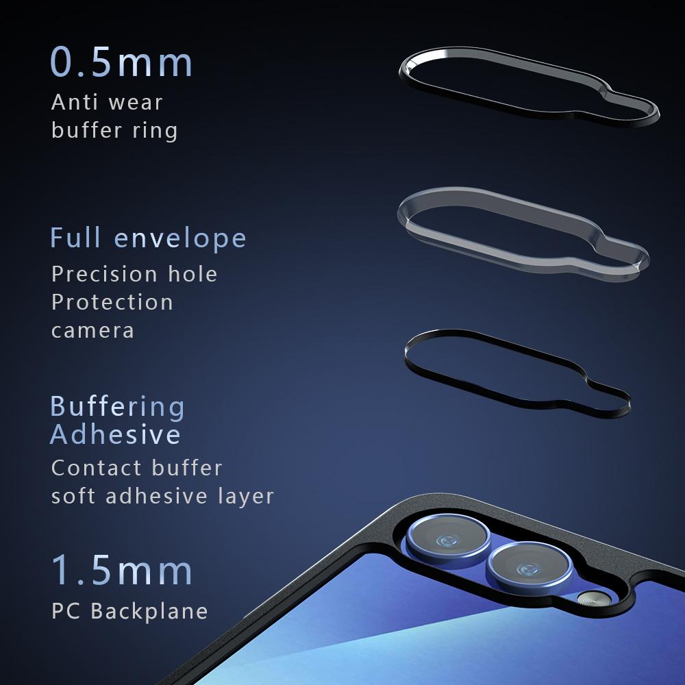 For Samsung Galaxy Z Flip7 5G Case TPU+PC Shockproof Clear Phone Cover