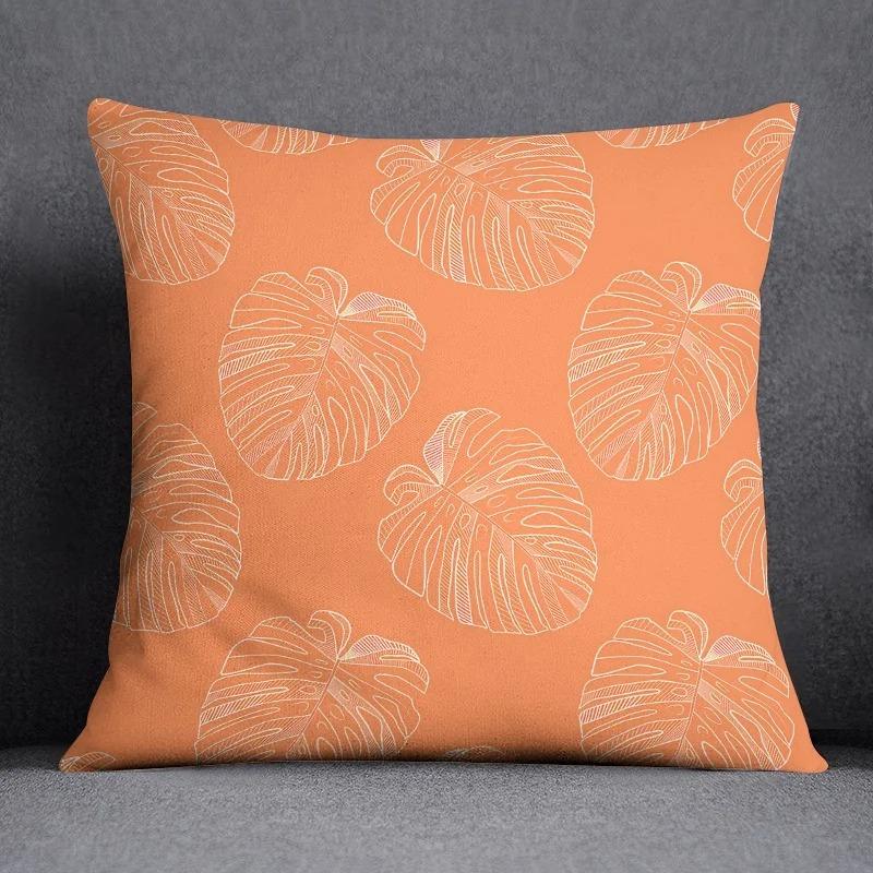 Офис Гостиная Дом Наволочка Простая Оранжевый Цветочный Узор Наволочка Украшения для Машины