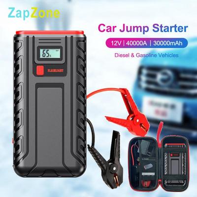 ZapZone 30000mAh 4000A автомобильный пусковой аккумулятор портативный с интеллектуальным зажимом аккумуляторная станция светодиодный прожектор аварийное пусковое устройство