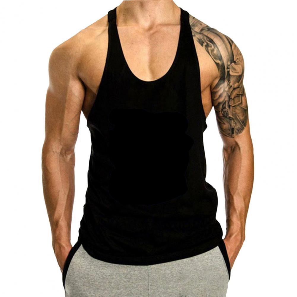Мужской летний жилет с круглым вырезом без рукавов со спиной-борцовкой, спортивные топы для отдыха, быстросохнущие, однотонные, свободного кроя, для отдыха, для улицы