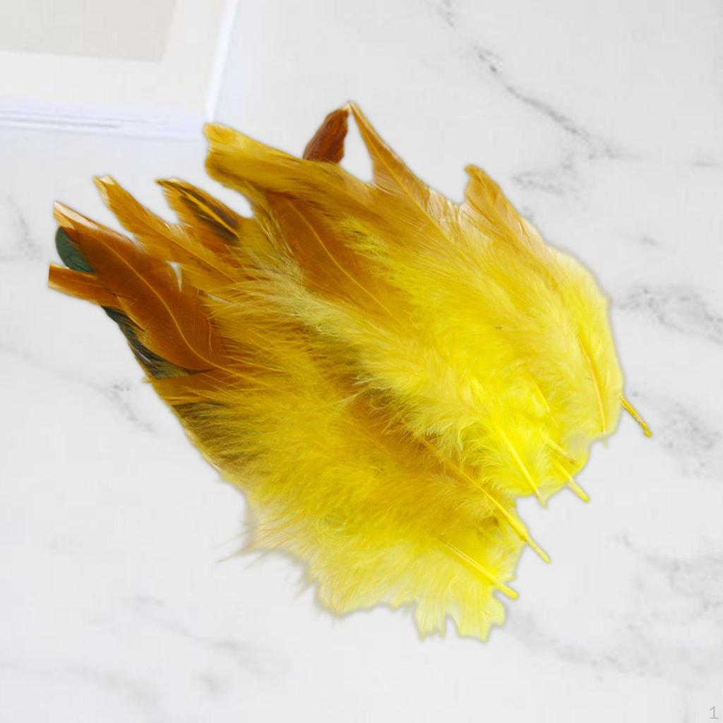 50 Pieces Feathers for Crafts Chicken Feather Decorations Handicraft Accessories Wedding Hats