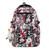 Middle School Student Schoolbag Women Cartoon Print Backpack Men Large Capacity Backpack
