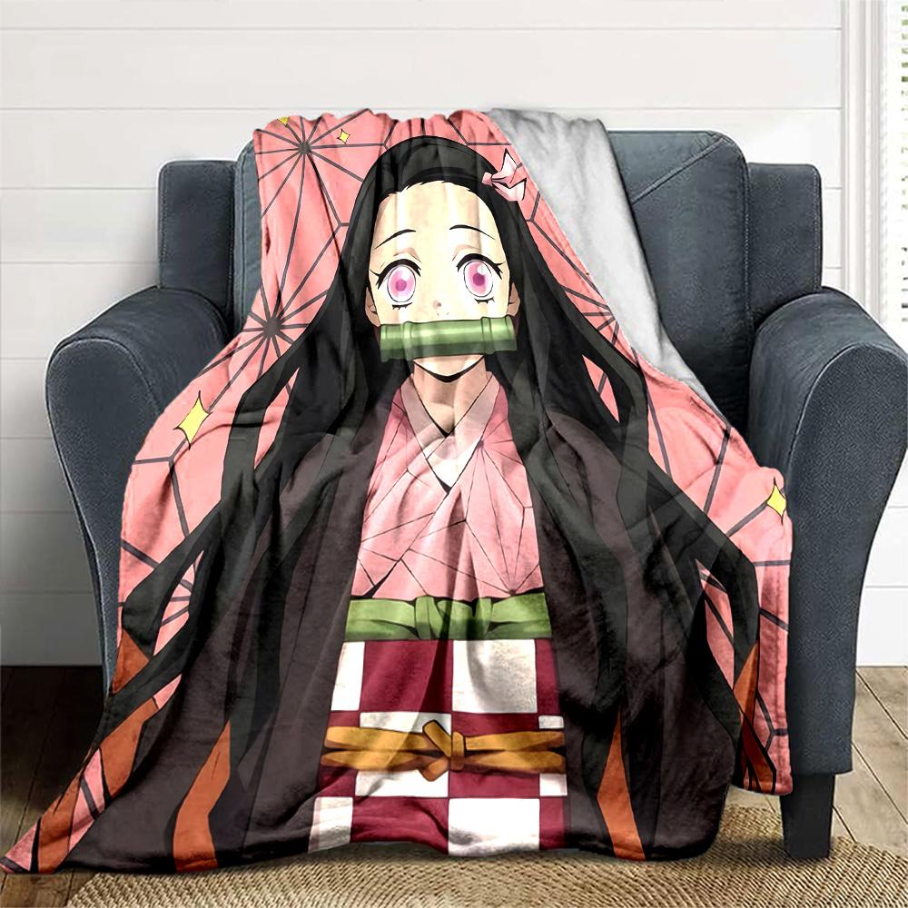 1pc Nezouko Blanket, Gift, for Men and Women, Soft Blanket, Good for Sofa Bed Couch Travel, Lightweight Flannel Blanket