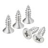 Wood Screws, #6x10mm Flat Head Phillips Self-Tapping Screws, 304 Stainless Steel, Countersunk Head, for Woodworking, 50 Pieces