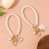 Creative Pearl Heart Bracelet and Keychain Pendant with Shell Charm