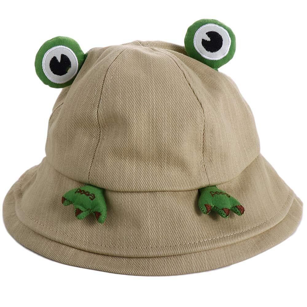Дышащая летняя панама с широкими полями для женщин, милая панама-ведро с лягушкой, рыбацкая шляпа