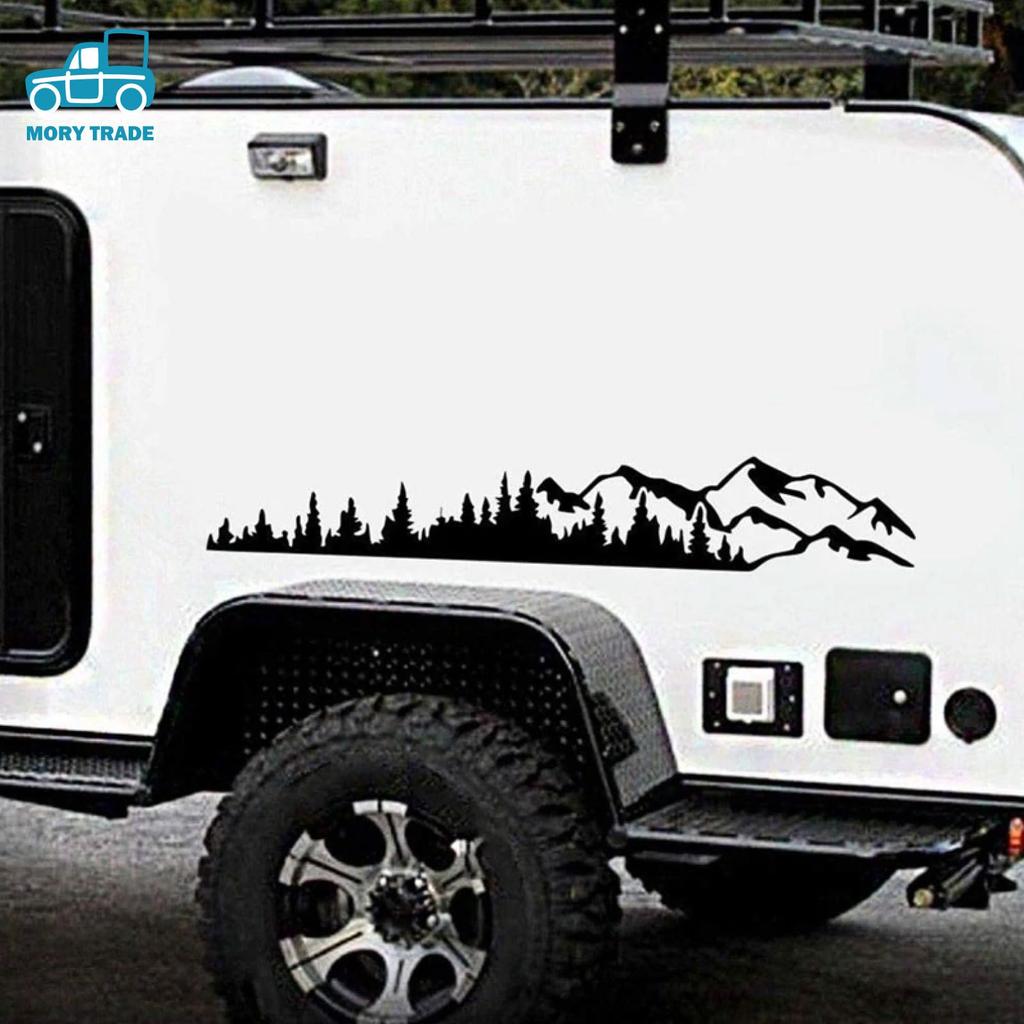 Morytrade Наклейка на кузов Боковая наклейка Горы Природа Гора 39,4 x 6,7 дюйма (100 x