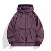 Spring Autumn Men's Windbreaker Jackets Korean Fashion Waterproof Windproof Outdoor Big Pockets Hooded Loose Coat
