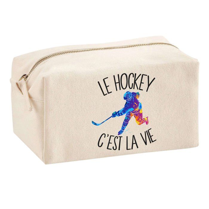Trousse multifonction Hockey c'est la Vie Cadeau Anniversaire Noël Idée Personnalisé Original | Trousse Scolaire Fournitures Bureau