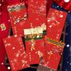 6pcs Hongbao New Year Red Envelopes Traditional Lucky Money Packets Children Money Pocket  Bonus