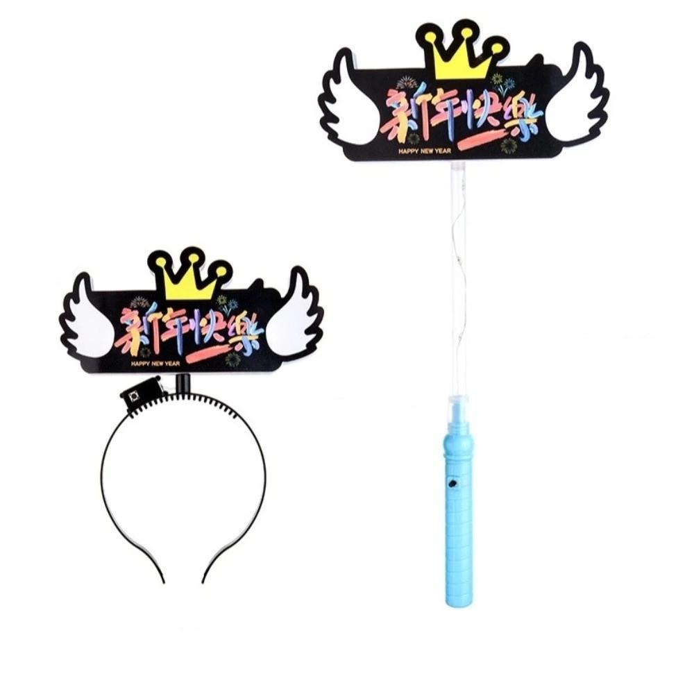 Glowing in Dark LED Glow Hair Bands Fun Luminous Rod New Year Glow Sticks  Birthday Party