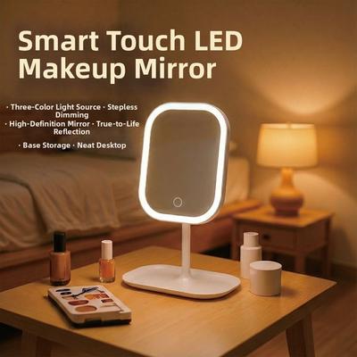 Портативное интеллектуальное зеркало для макияжа LED зеркало для макияжа для женской спальни туалетного столика