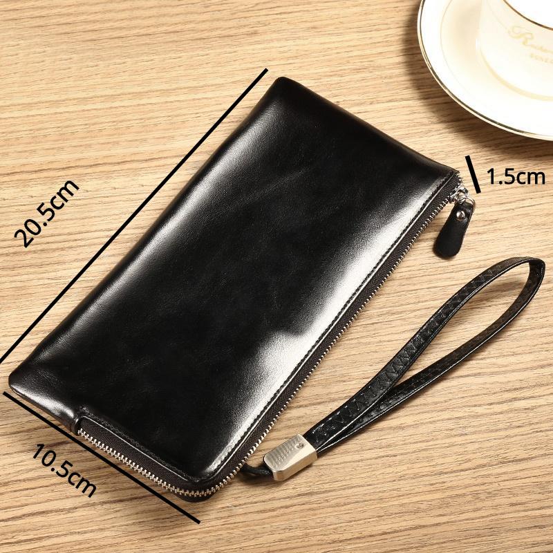 Высокое качество, модные мужские и женские кошельки для сотовых телефонов, кошелек на молнии, длинные кошельки-клатчи большой емкости для мужчин с ручным ремешком