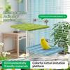 1Pcs Iimitation Rattan Weaving Parrot Perch Rest Wear Resistant Bite Resistant Jumping Platform Breathable Bird Resting Platform