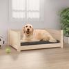 VidaXL Dog Bed 75.5x55.5x28 Cm Solid Pine Wood 821452