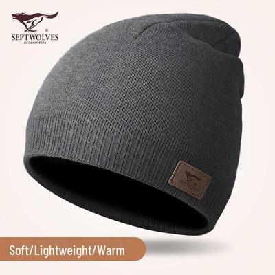 Мужская зимняя теплая вязаная шапка Qipilong