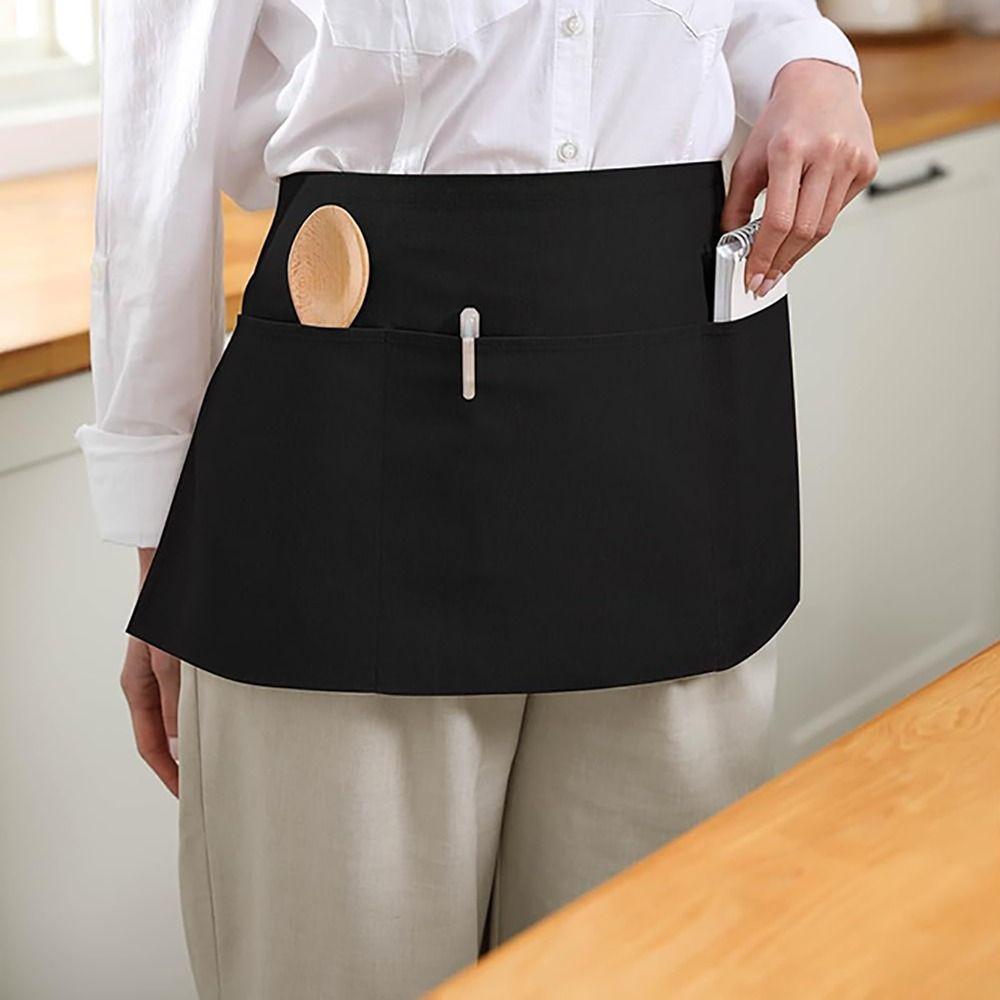 Unisex Waist Apron Polyester Waiter Half Waist Apron New Half Apron Hairdresser