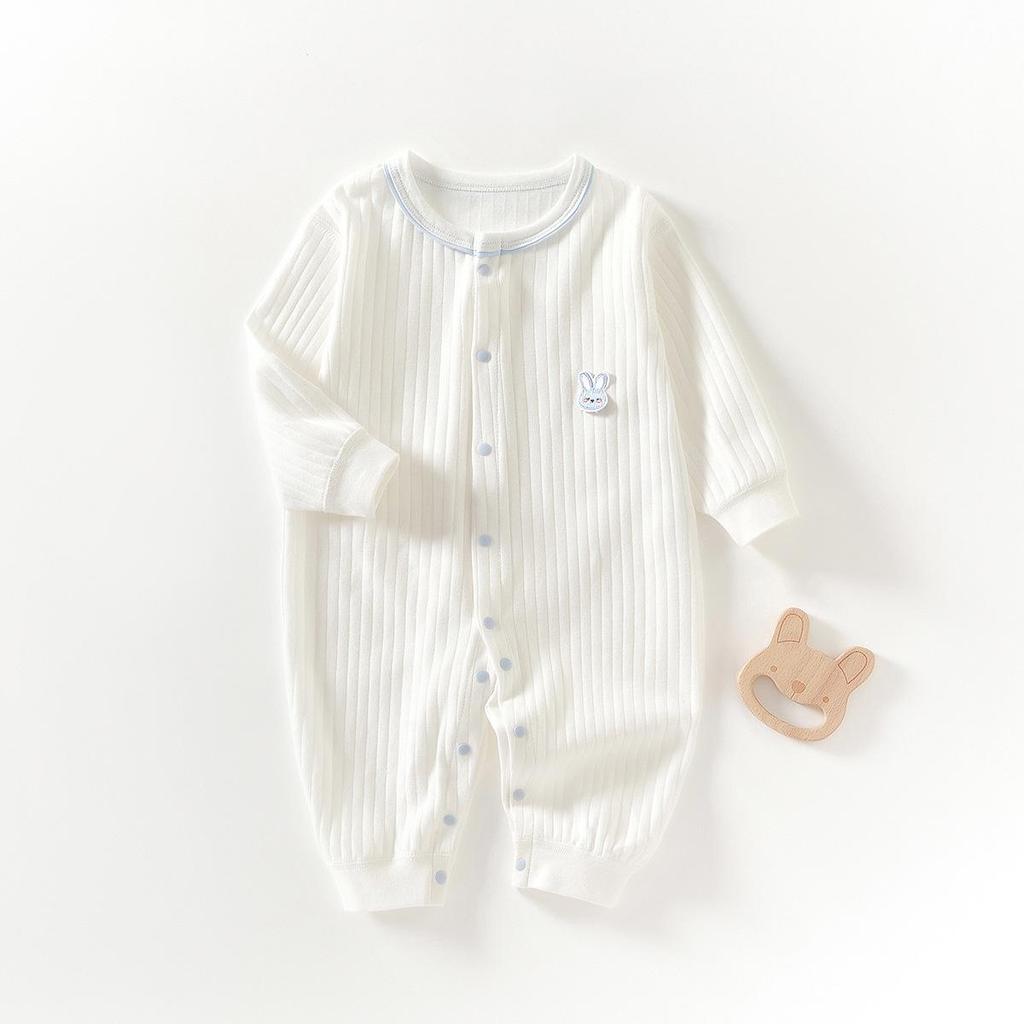 Пижама-комбинезон из хлопка с длинными рукавами для новорожденных на весну, лето и осень